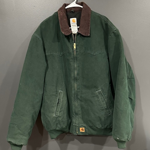 Carhartt Men's Forest Green Bomber Jacket J14 SPC
